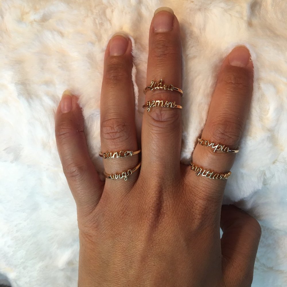 2/$25 Astrological Sign Rings - Picture 4 of 6